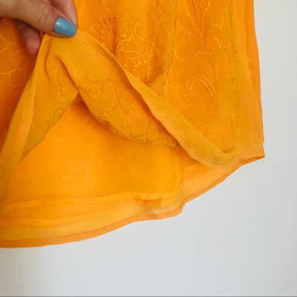 Q&A Embroidered Mustard Top - Picture 5 of 7